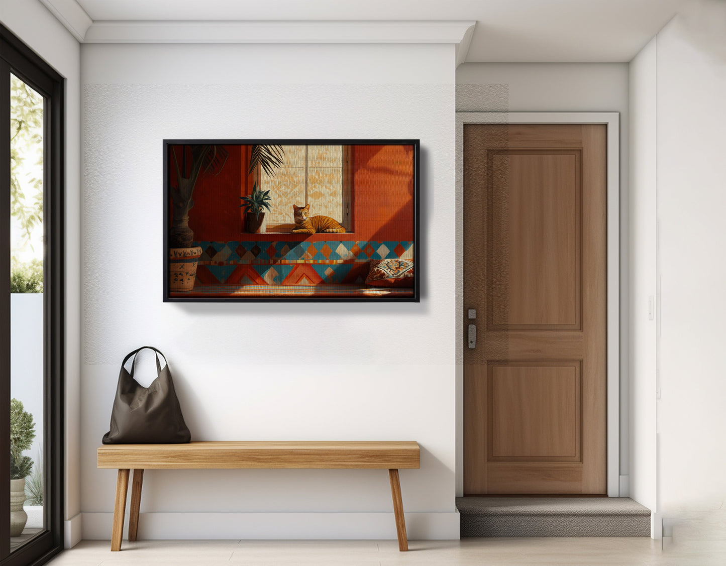 Orange Cat Sunroom African American canvas print view 29