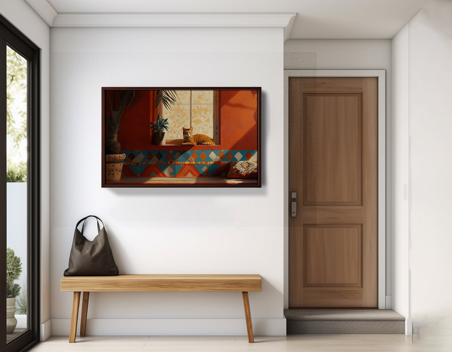 Orange Cat Sunroom African American canvas print view 35