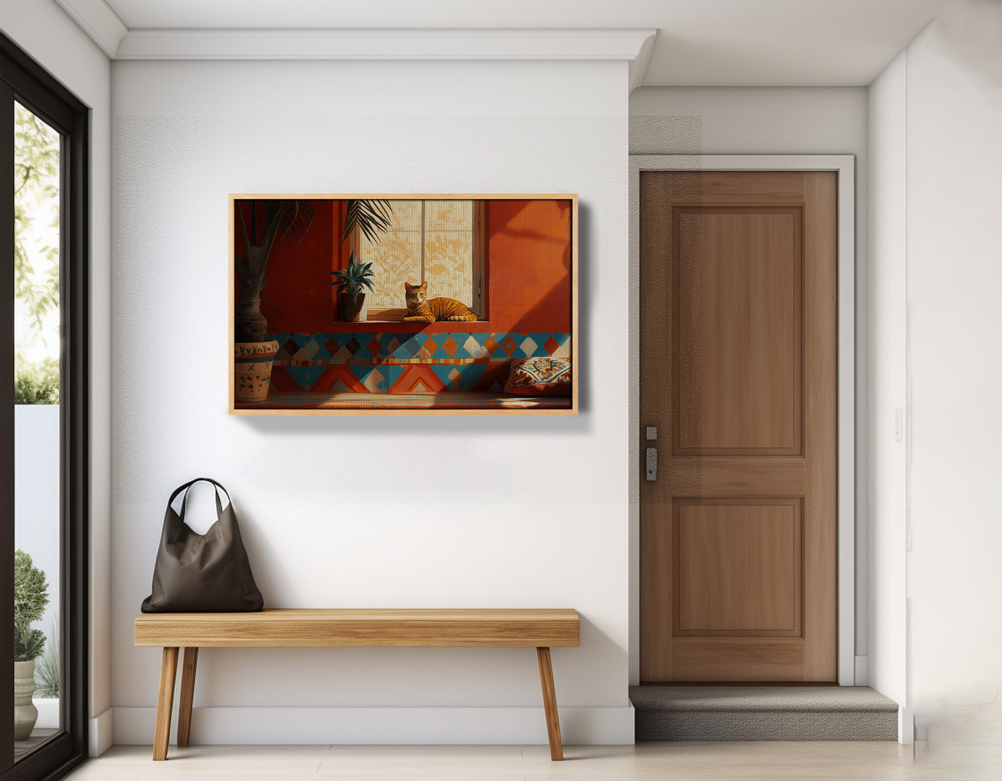 Orange Cat Sunroom African American canvas print view 53
