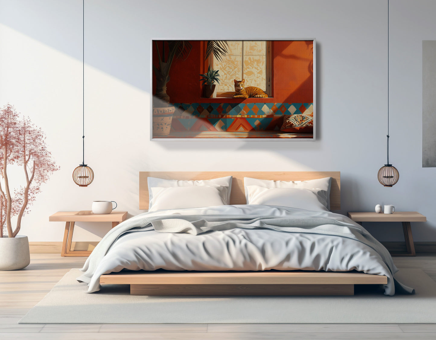 Orange Cat Sunroom African American canvas print view 57