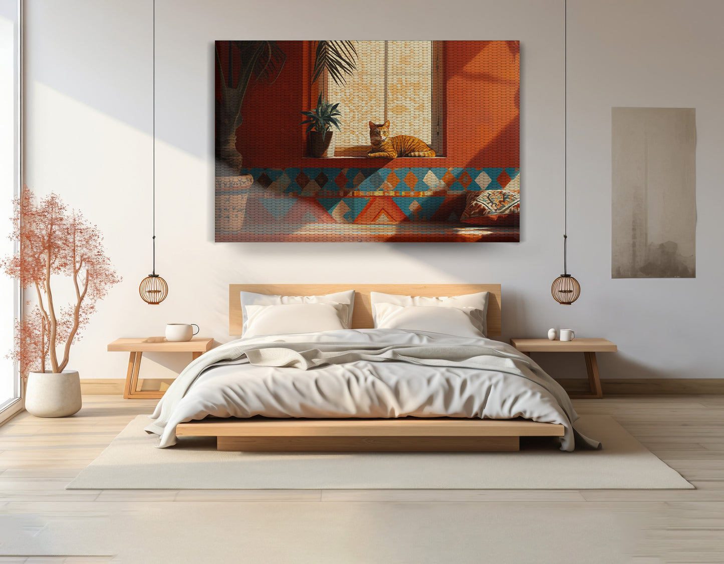 Orange Cat Sunroom African American canvas print view 15