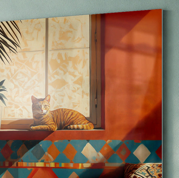 Orange Cat Sunroom African American canvas print view 22