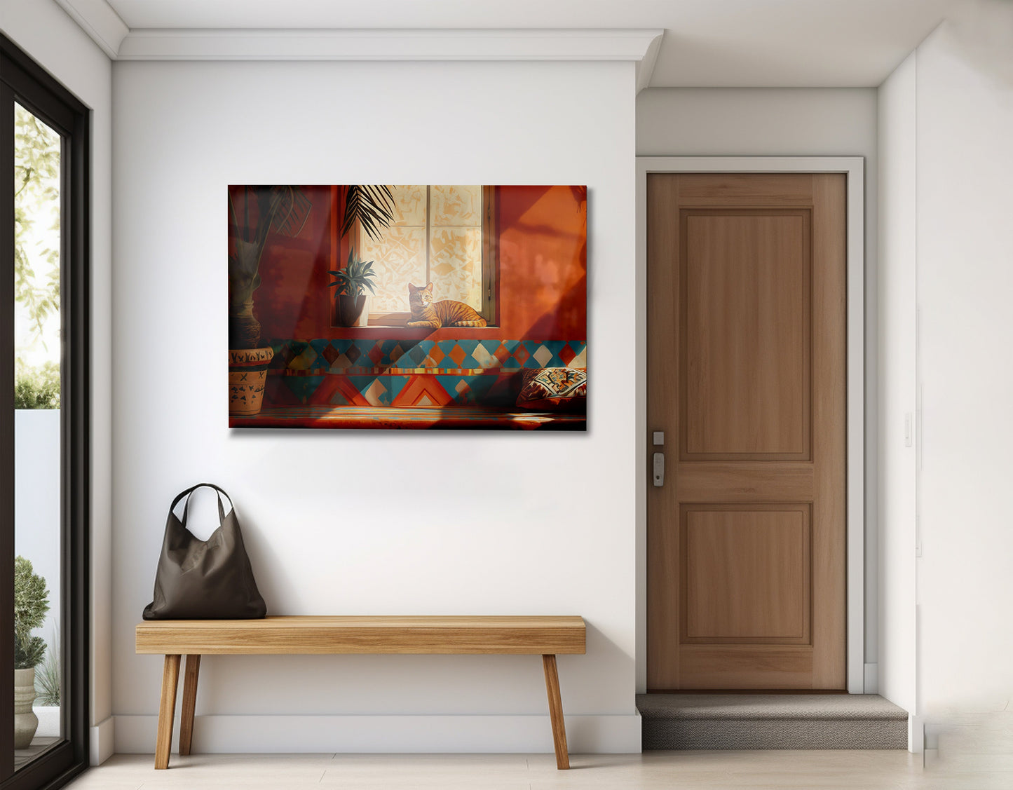 Orange Cat Sunroom African American canvas print view 23