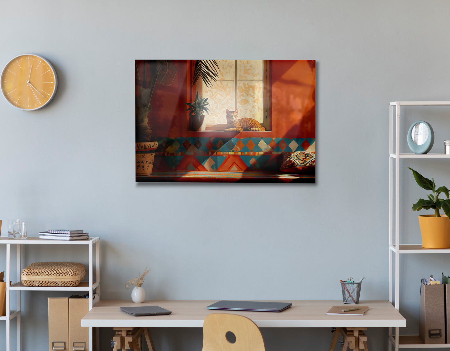Orange Cat Sunroom African American canvas print view 24
