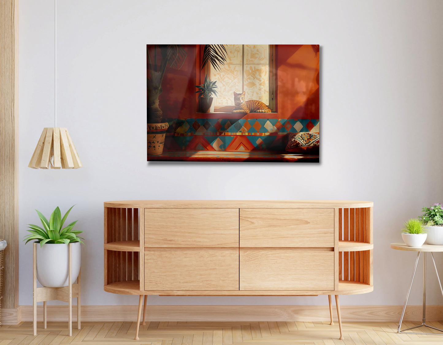 Orange Cat Sunroom African American canvas print view 20
