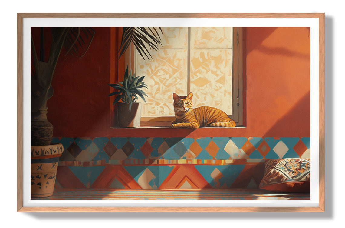 Orange Cat Sunroom African American canvas print view 79