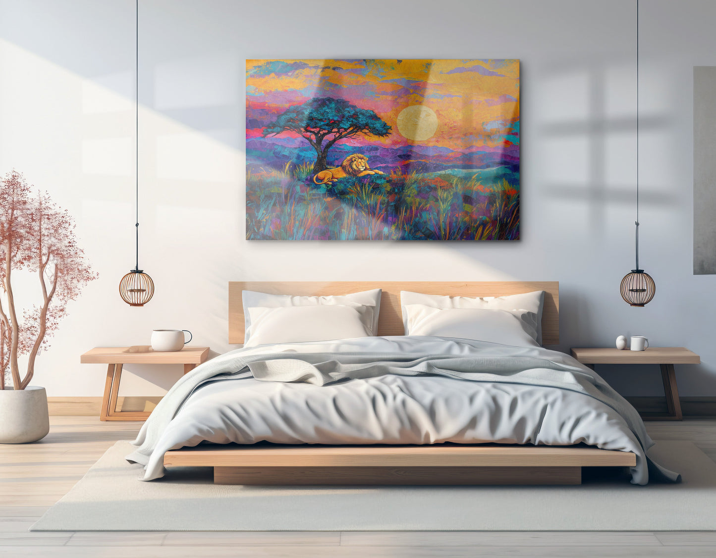 Lion Sunset Safari Black African American canvas print view 21