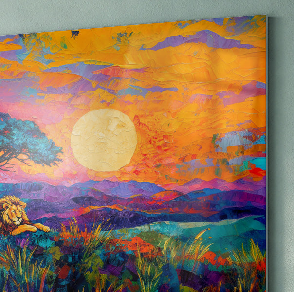 Lion Sunset Safari Black African American canvas print view 22