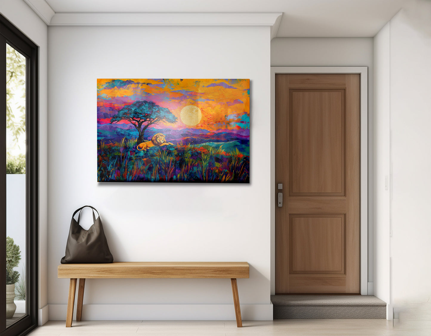 Lion Sunset Safari Black African American canvas print view 23