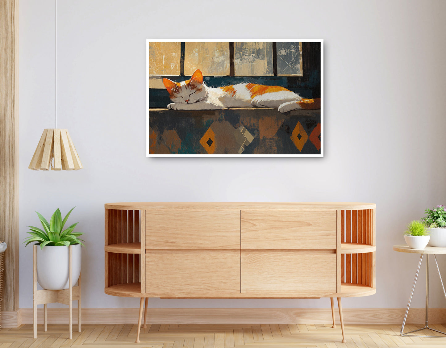 Alternate view of Sleeping Cat Window African American canvas print