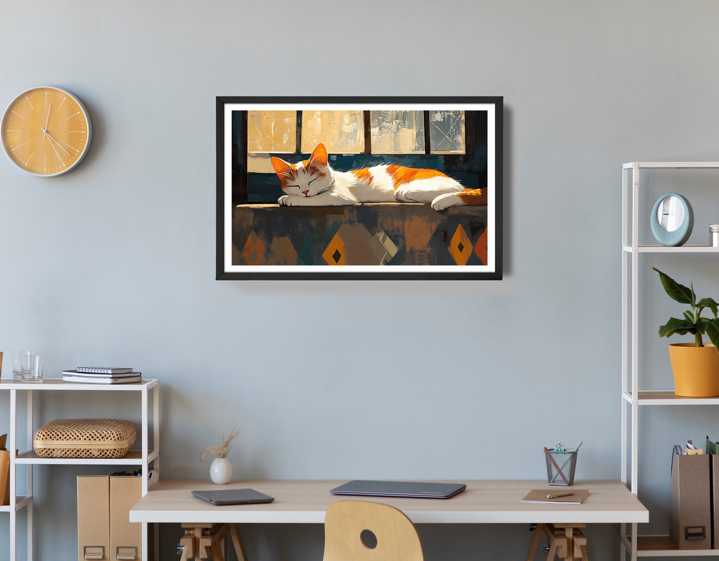 Sleeping Cat Window African American canvas print view 72