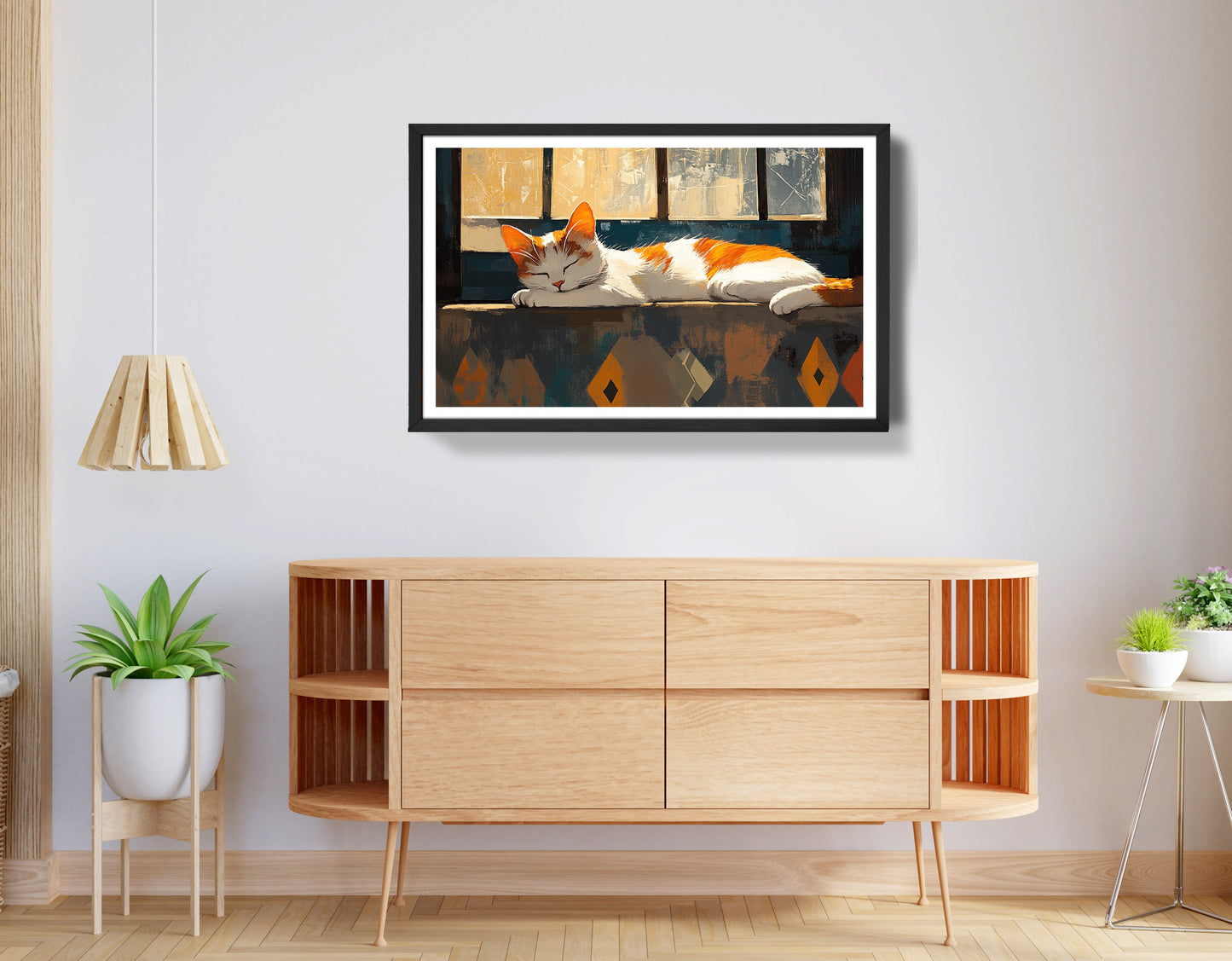 Sleeping Cat Window African American canvas print view 68