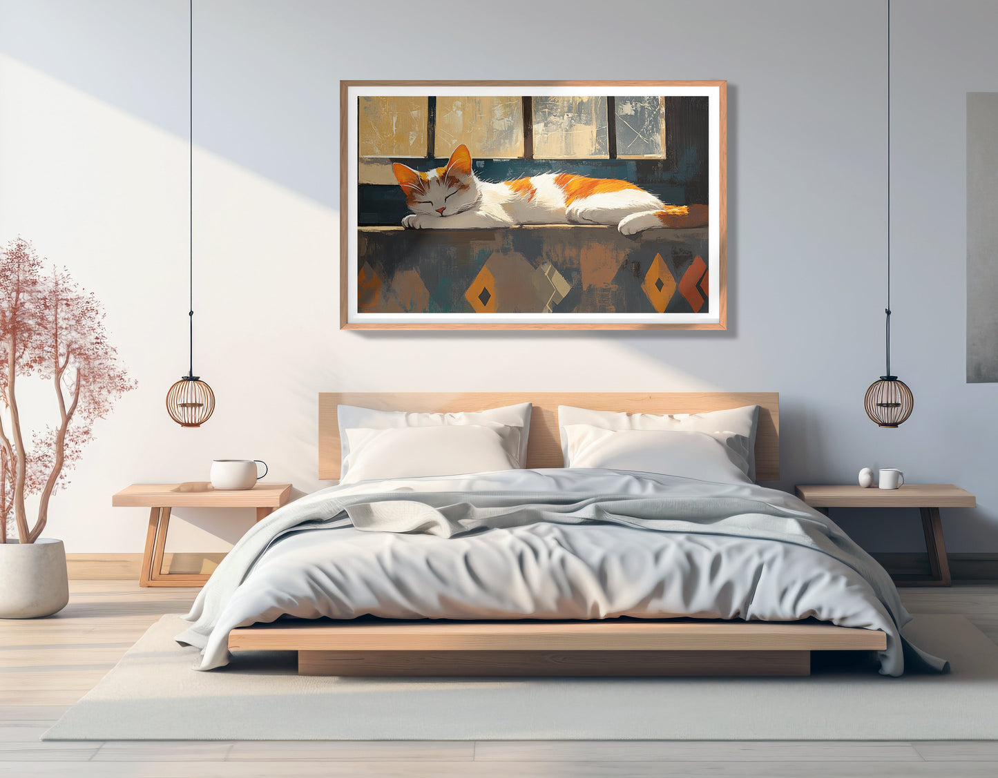 Sleeping Cat Window African American canvas print view 81