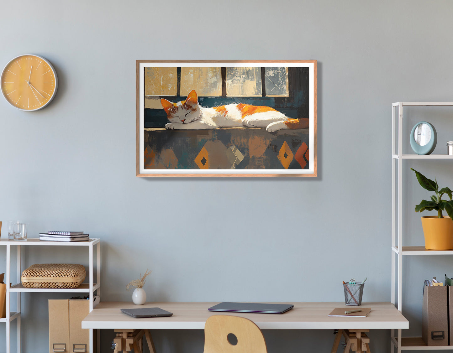 Sleeping Cat Window African American canvas print view 84