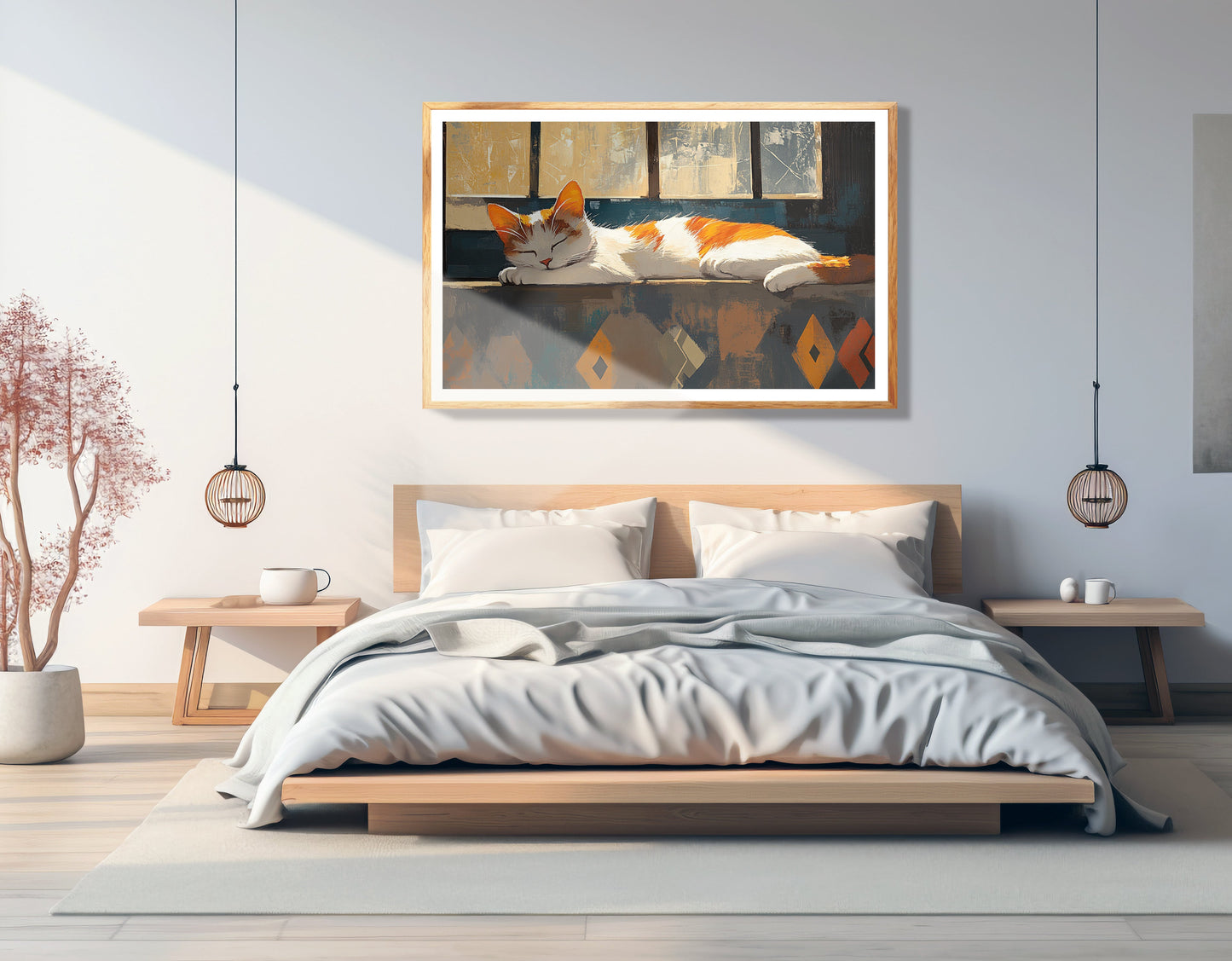Sleeping Cat Window African American canvas print view 75