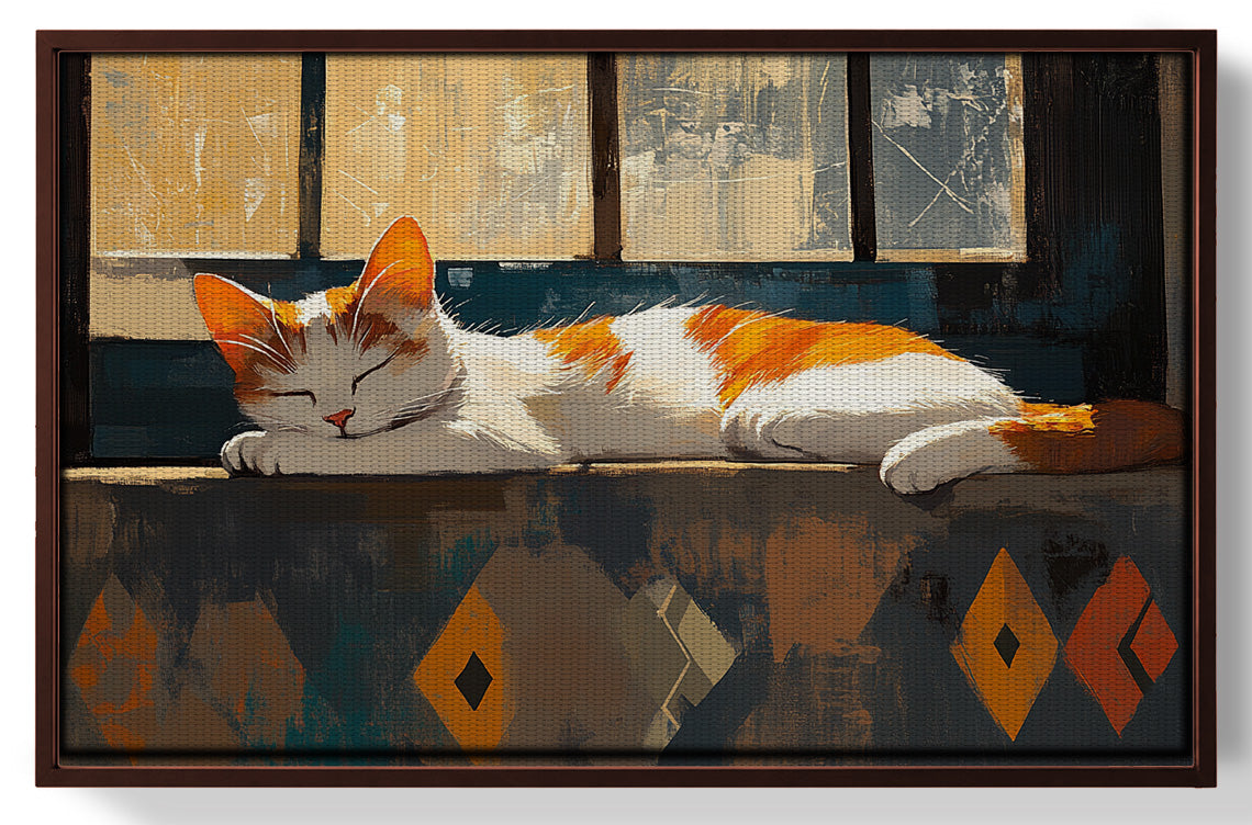 Sleeping Cat Window African American canvas print view 31