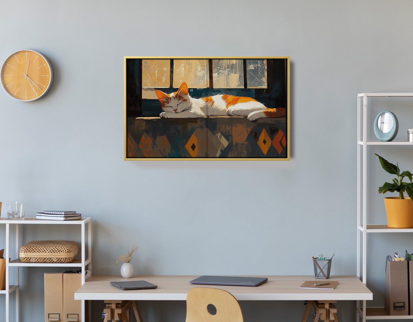 Sleeping Cat Window African American canvas print view 42