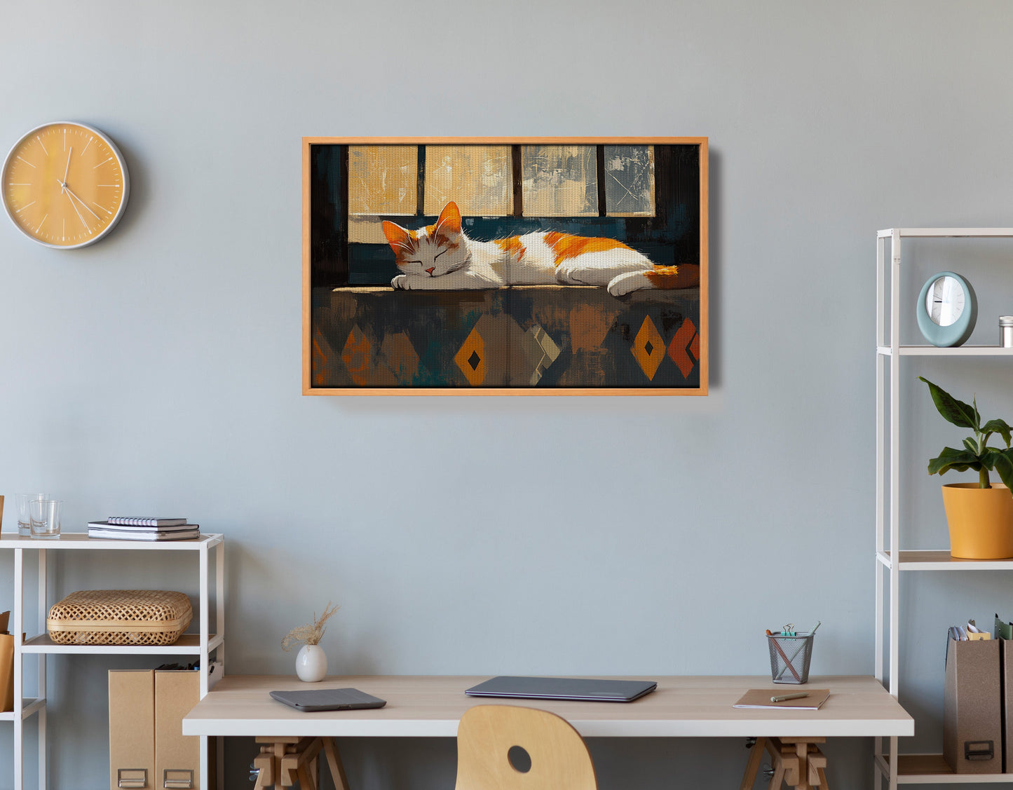 Sleeping Cat Window African American canvas print view 48