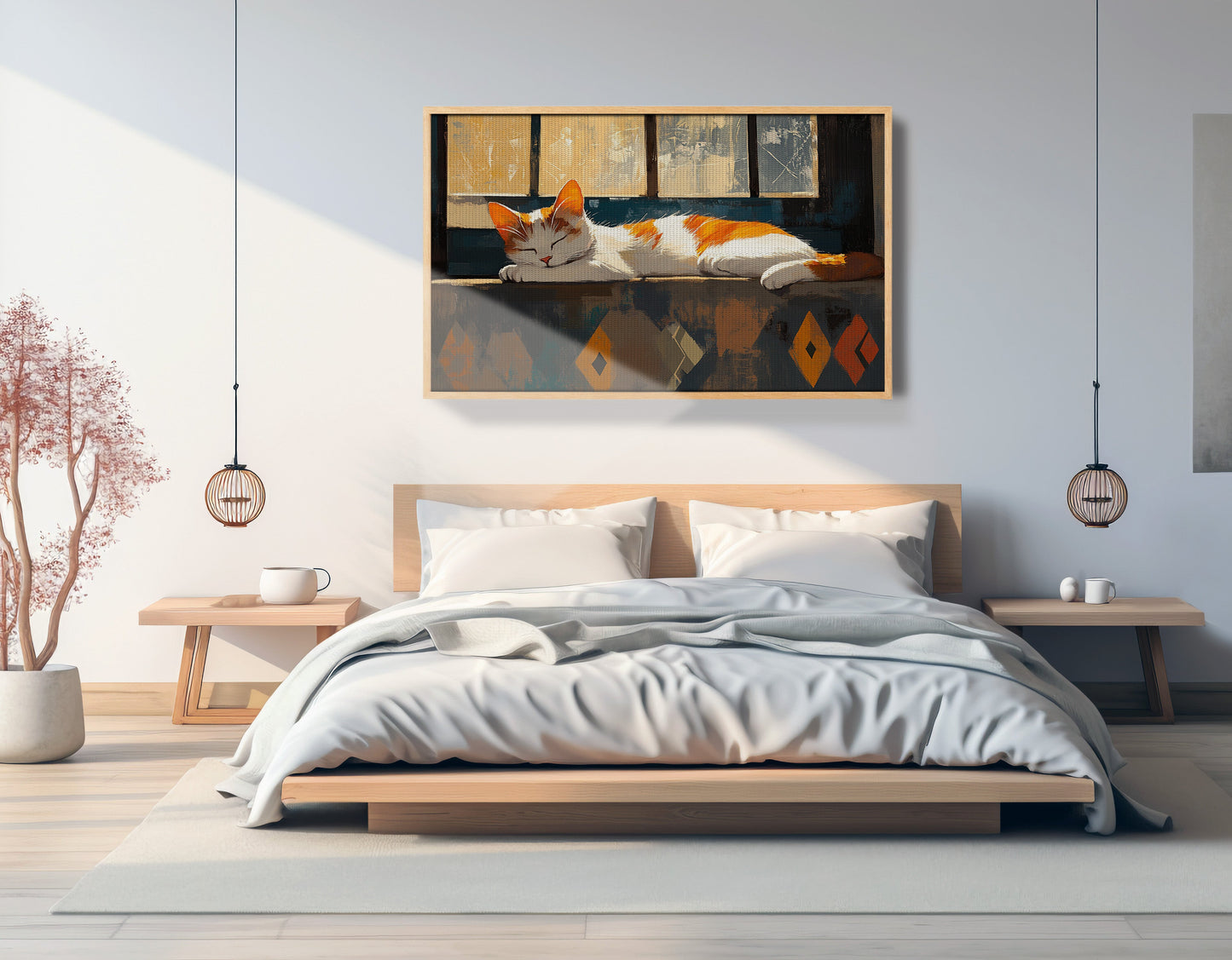 Sleeping Cat Window African American canvas print view 51