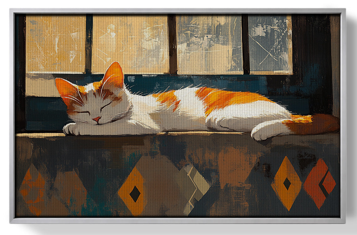 Sleeping Cat Window African American canvas print view 55