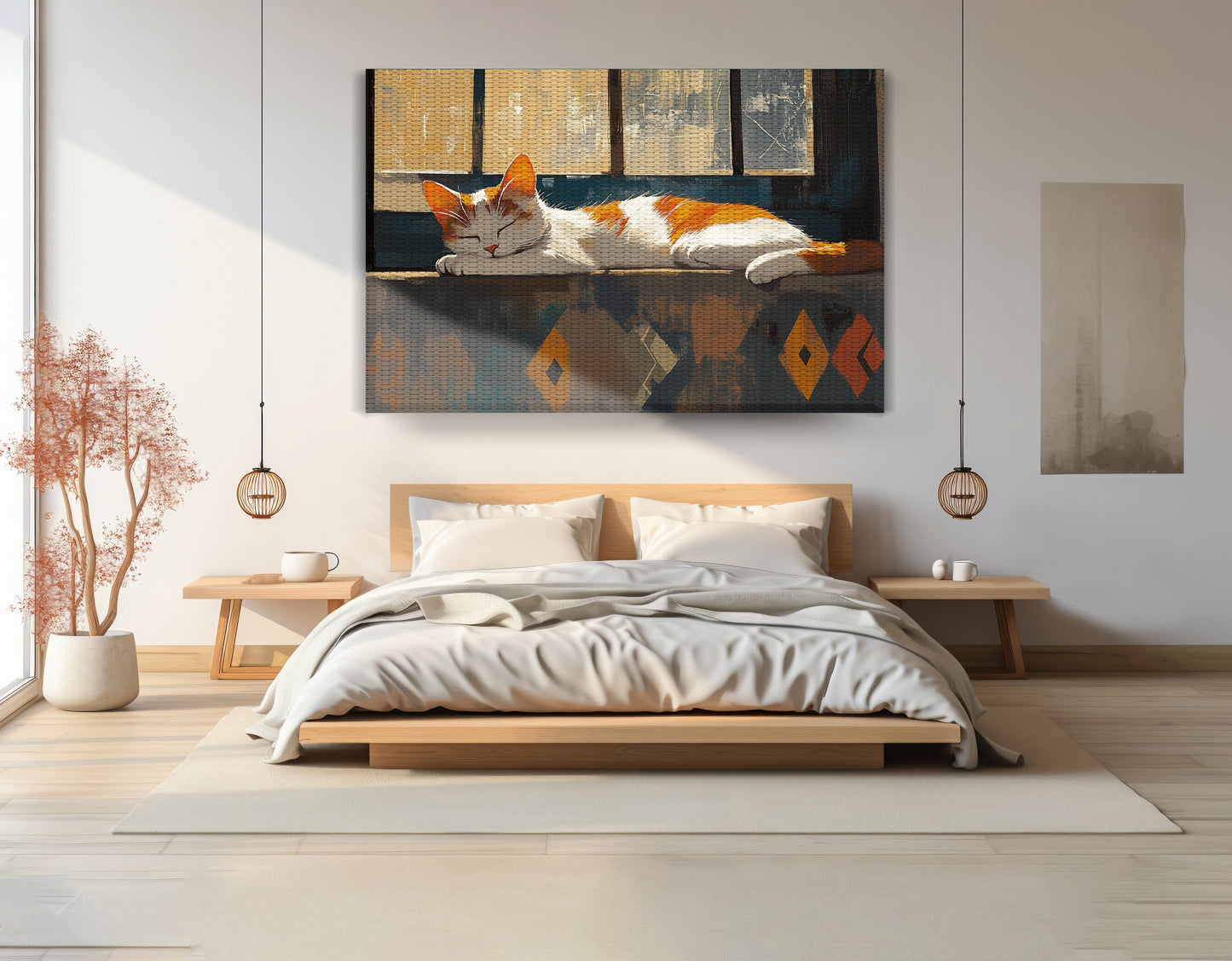 Sleeping Cat Window African American canvas print view 15