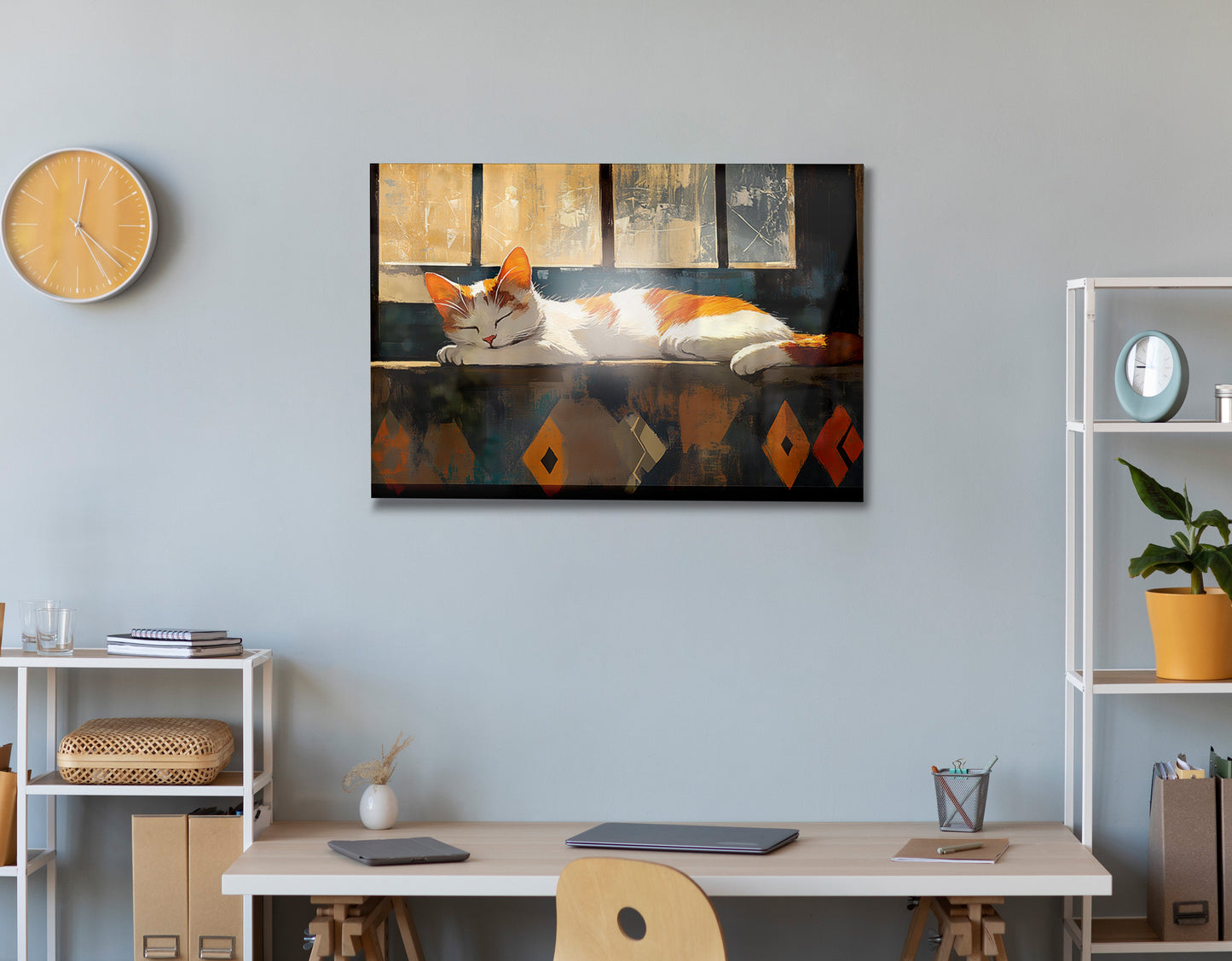 Sleeping Cat Window African American canvas print view 24