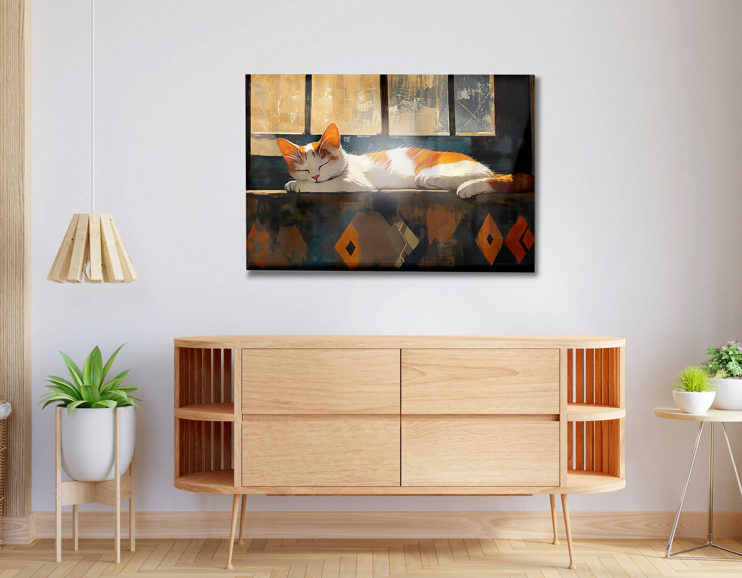 Sleeping Cat Window African American canvas print view 20
