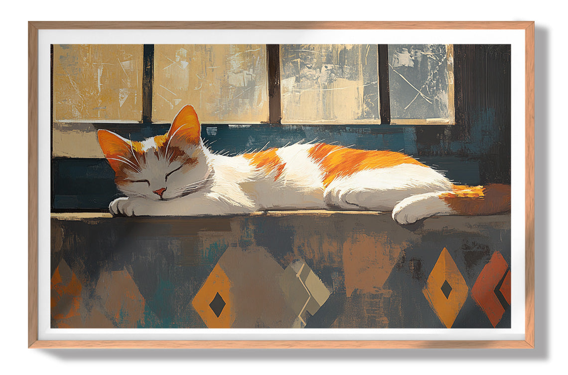 Sleeping Cat Window African American canvas print view 79