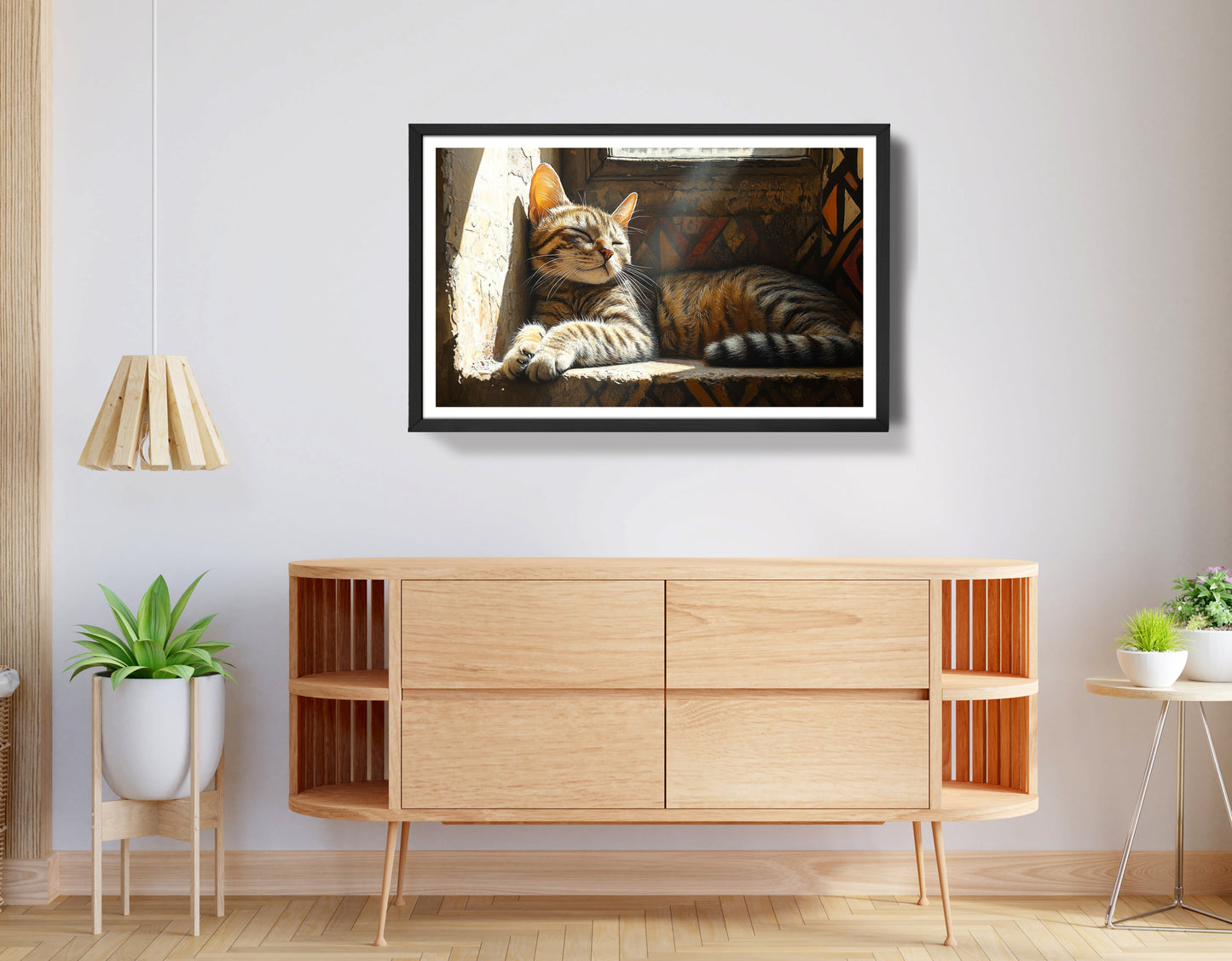 Tabby Cat Window African American canvas print view 68