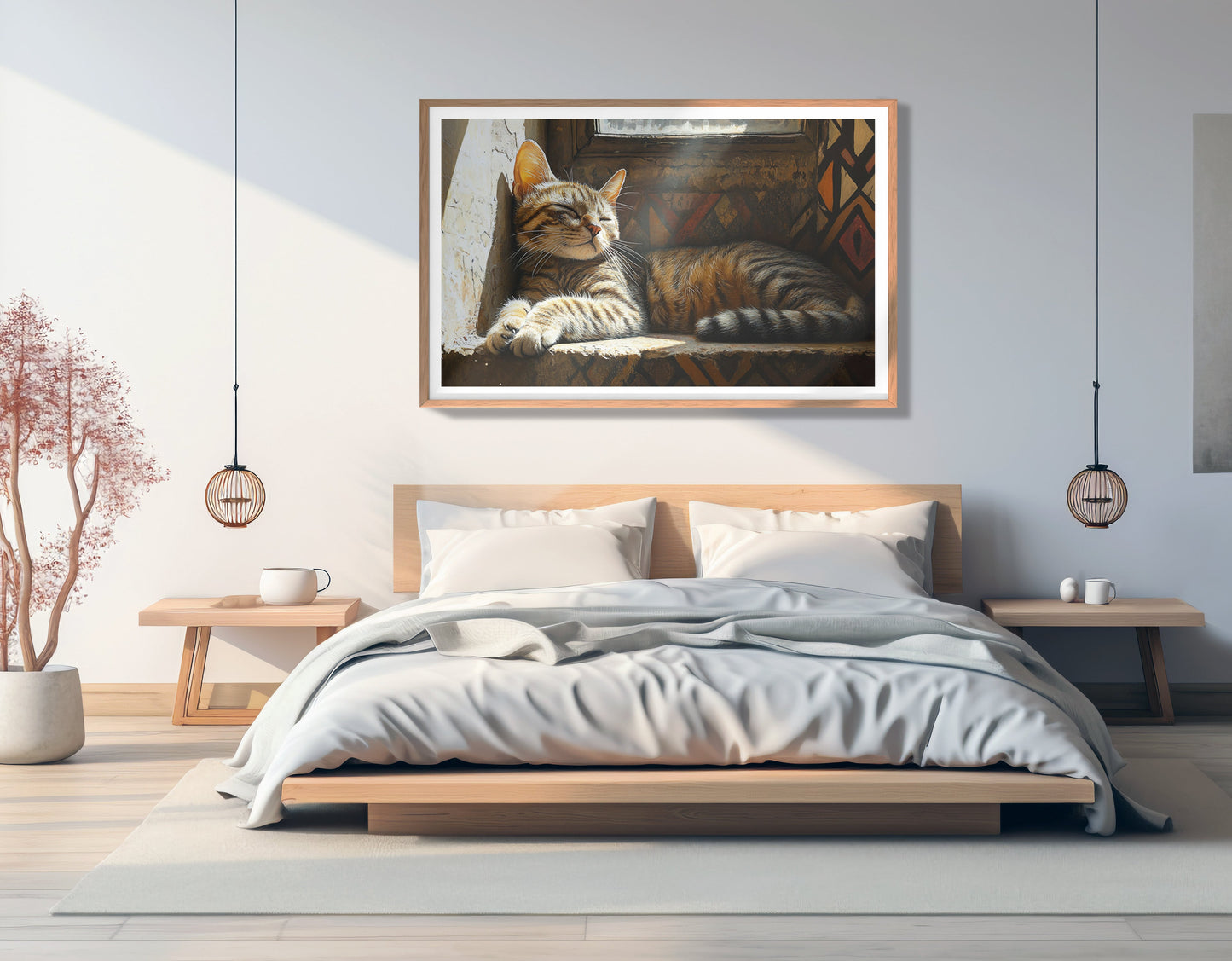 Tabby Cat Window African American canvas print view 81
