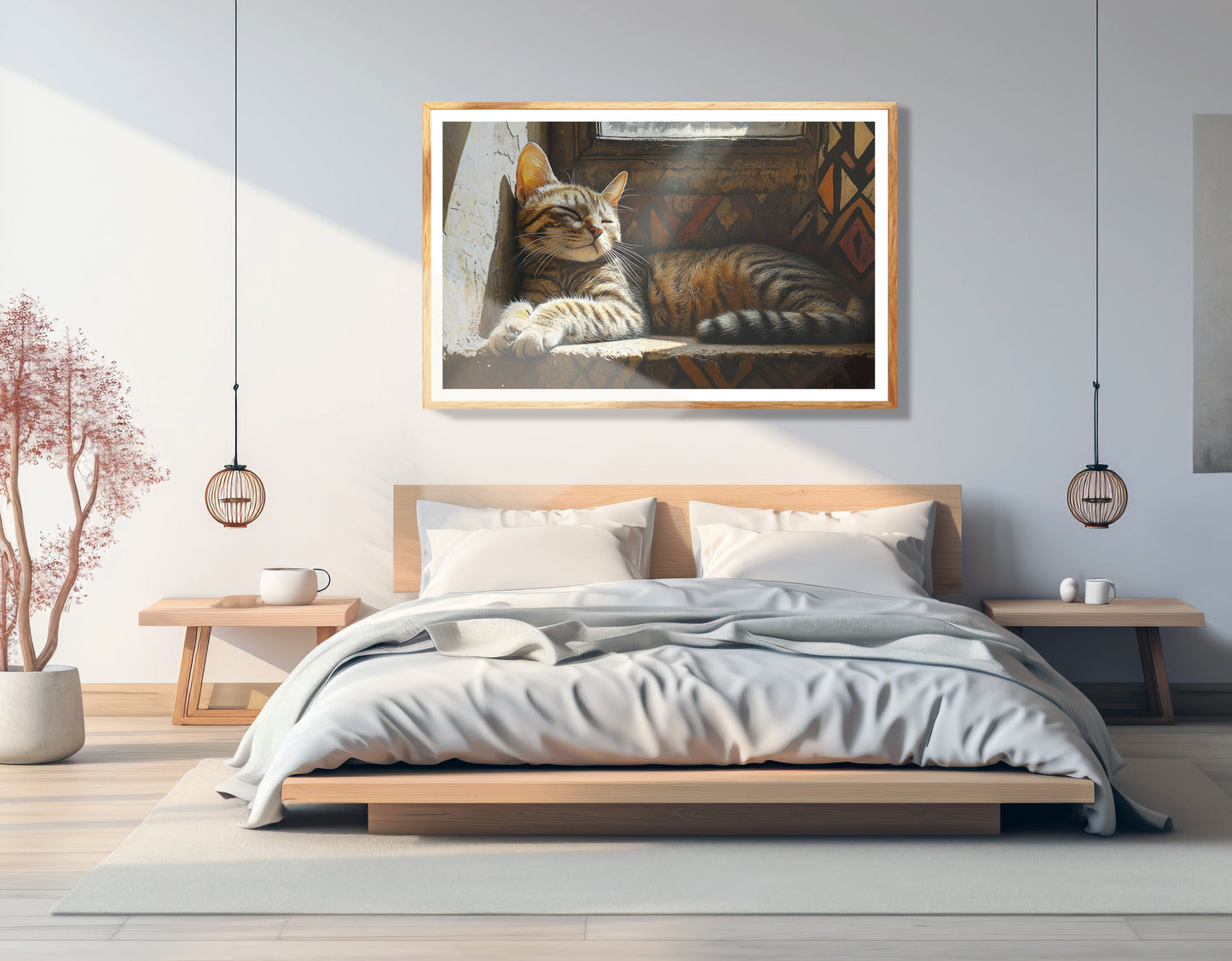 Tabby Cat Window African American canvas print view 75