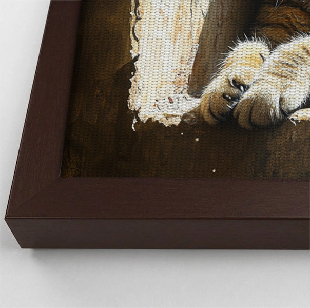 Tabby Cat Window African American canvas print view 34