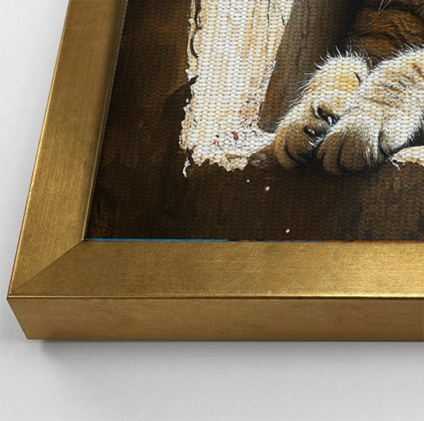 Tabby Cat Window African American canvas print view 40