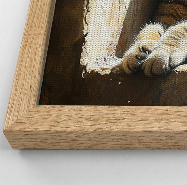 Tabby Cat Window African American canvas print view 52