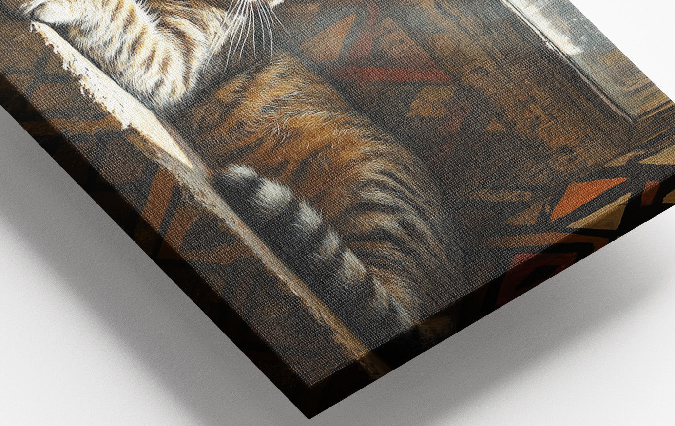Tabby Cat Window African American canvas print view 16