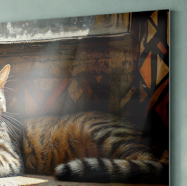 Tabby Cat Window African American canvas print view 22