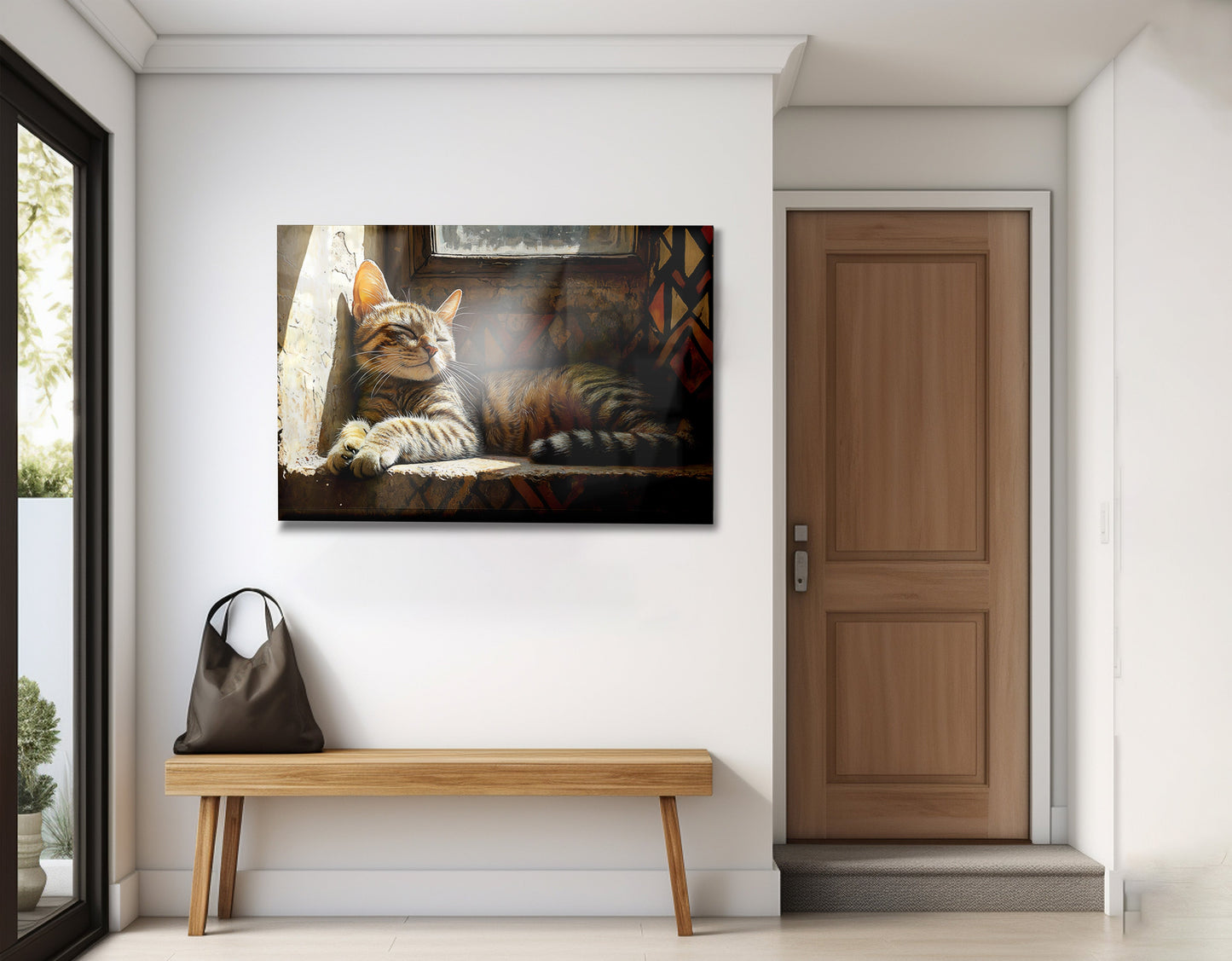 Tabby Cat Window African American canvas print view 23
