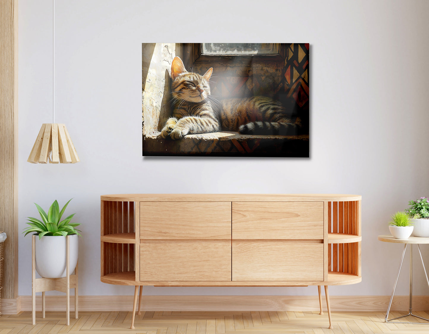 Tabby Cat Window African American canvas print view 20