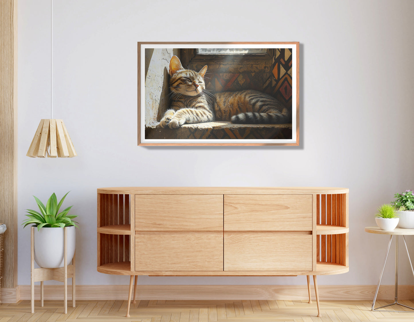 Tabby Cat Window African American canvas print view 80