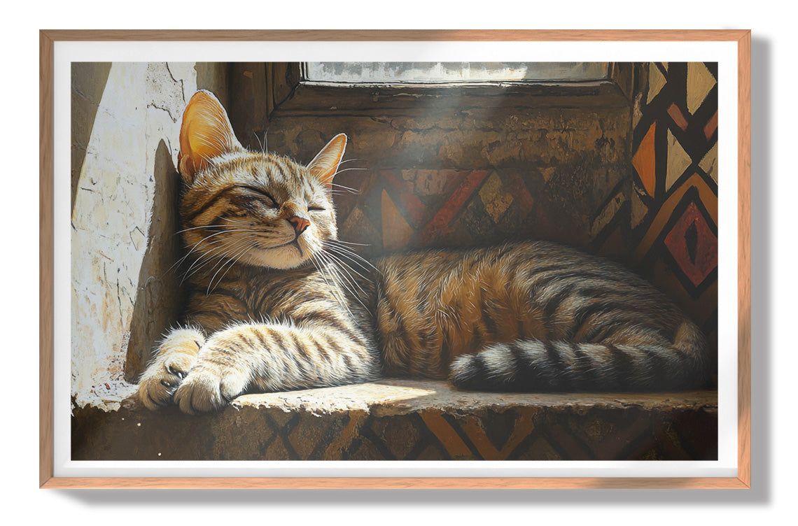 Tabby Cat Window African American canvas print view 79