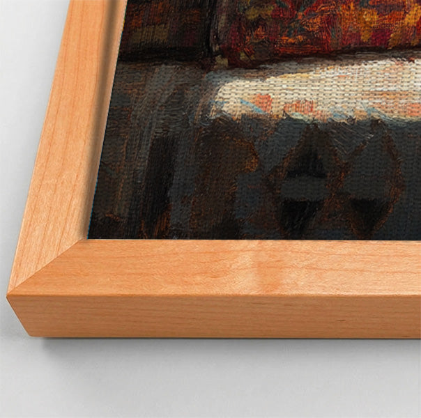 Tabby Cat Cozy Couch African American canvas print view 46