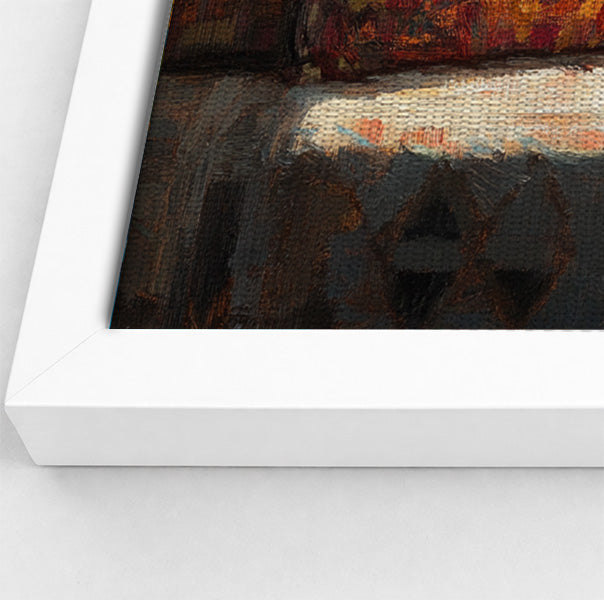 Tabby Cat Cozy Couch African American canvas print view 64