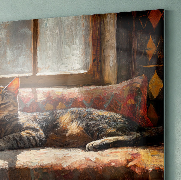 Tabby Cat Cozy Couch African American canvas print view 22