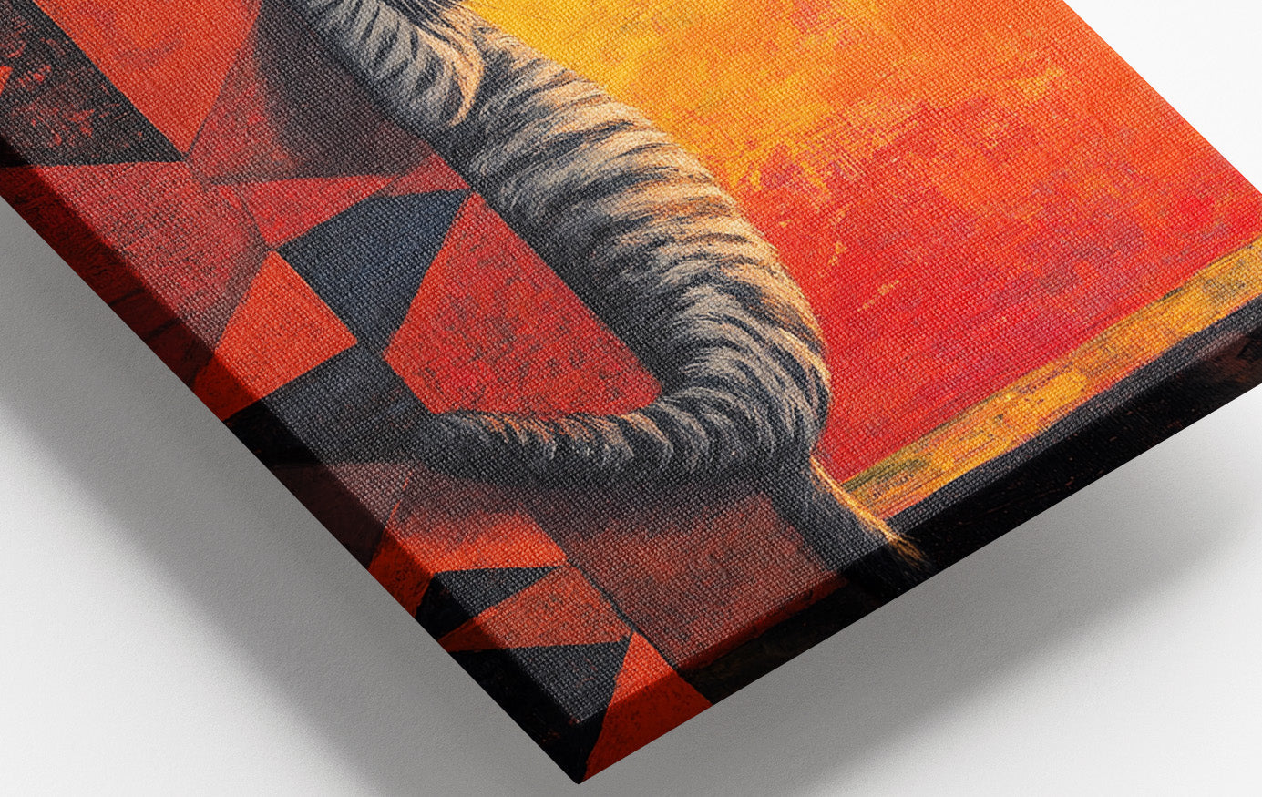 Sleeping Cat Sunset African American canvas print view 16