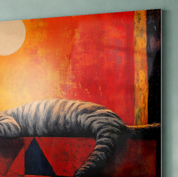 Sleeping Cat Sunset African American canvas print view 22