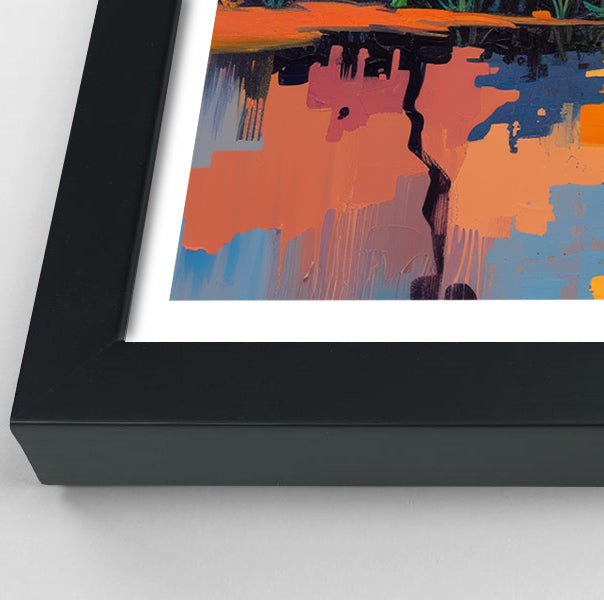 Elephant Sunset Reflection African American canvas print view 70