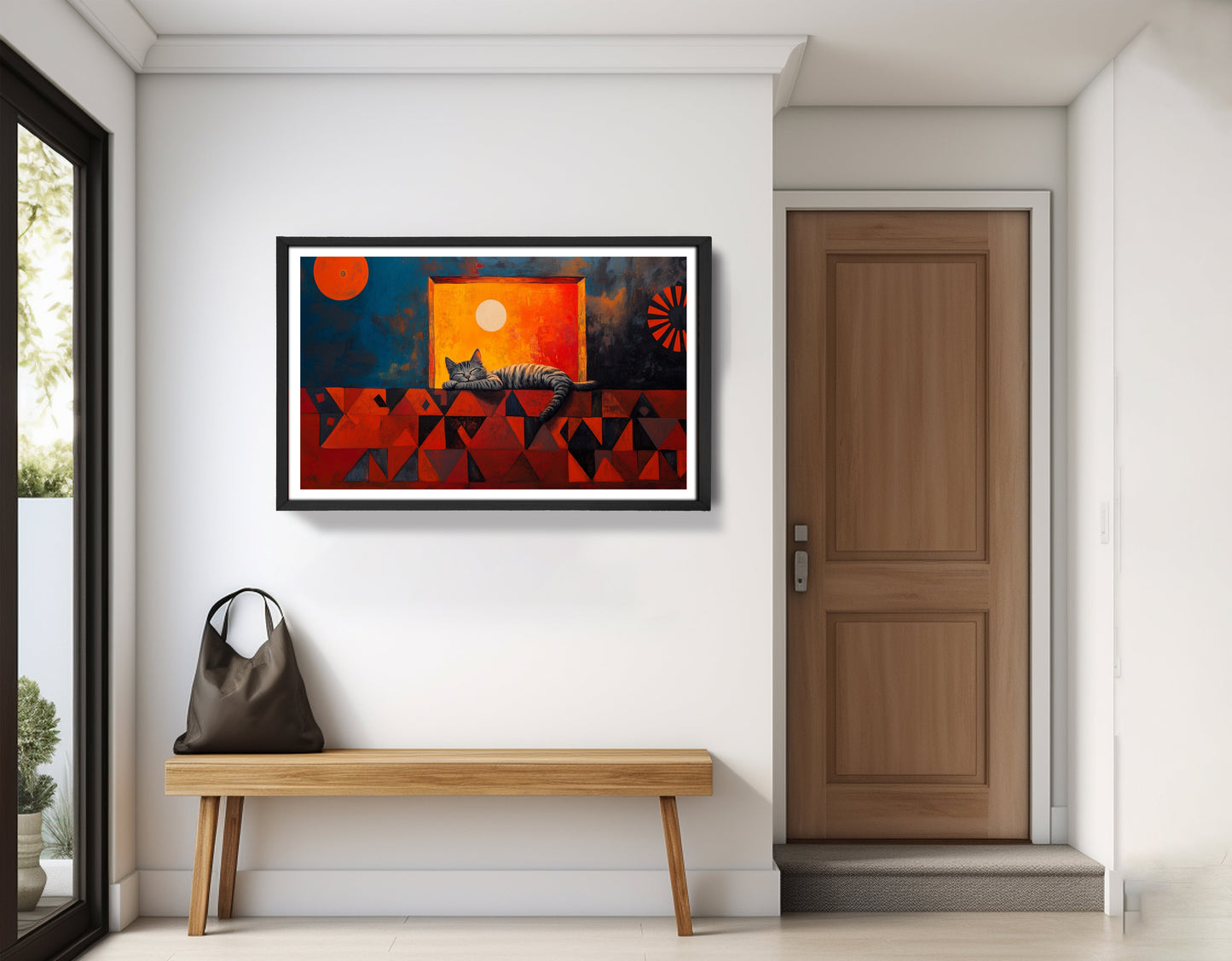 Sleeping Cat Sunset Black culture wall art view 71