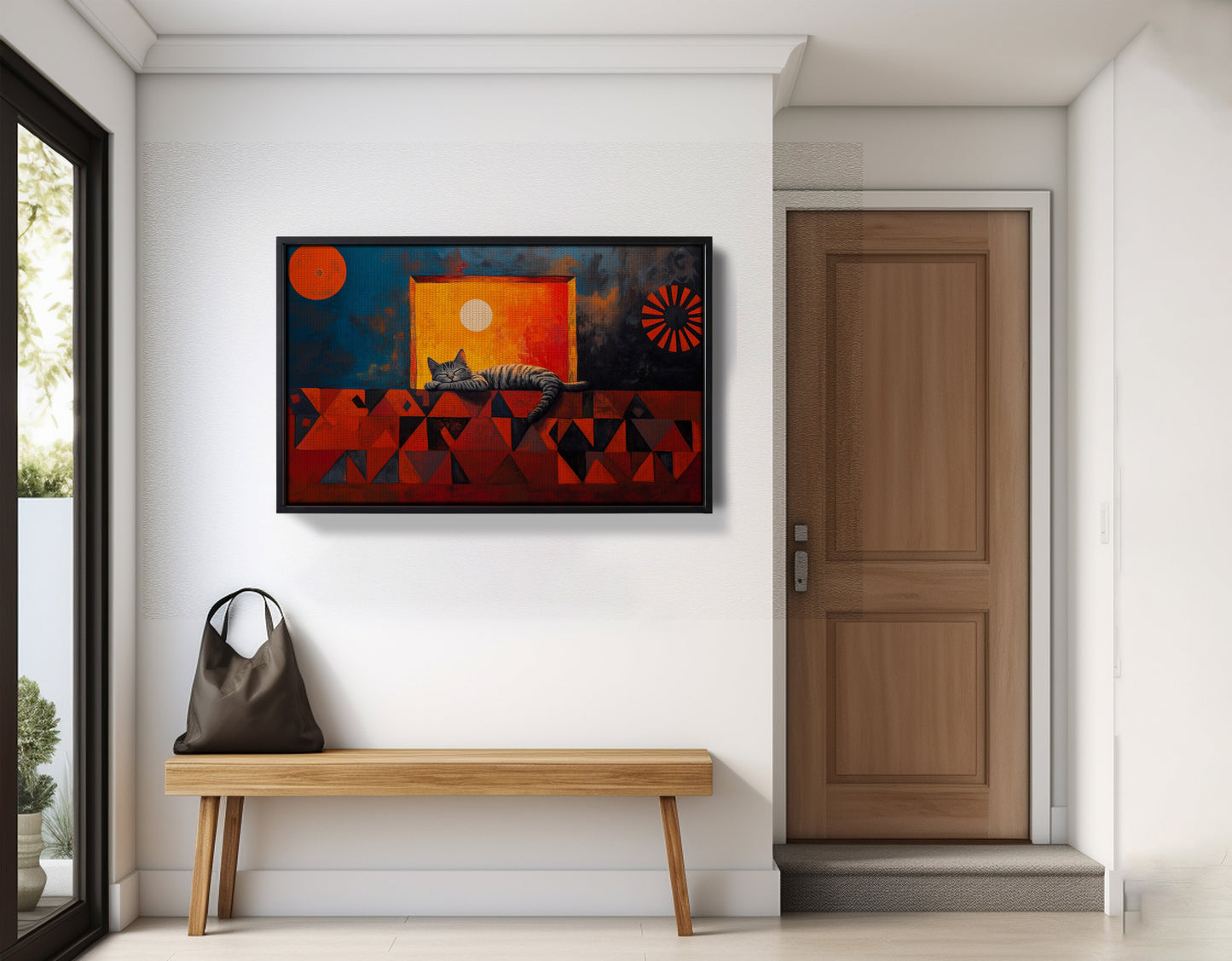 Sleeping Cat Sunset Black culture wall art view 29