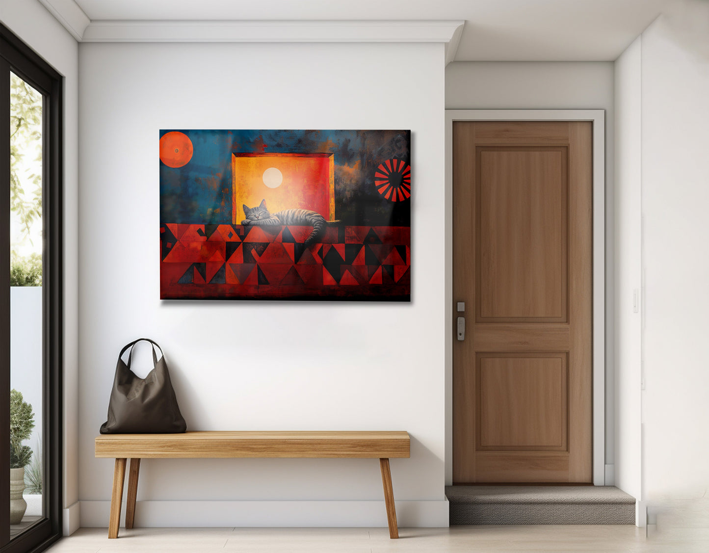 Sleeping Cat Sunset Black culture wall art view 23