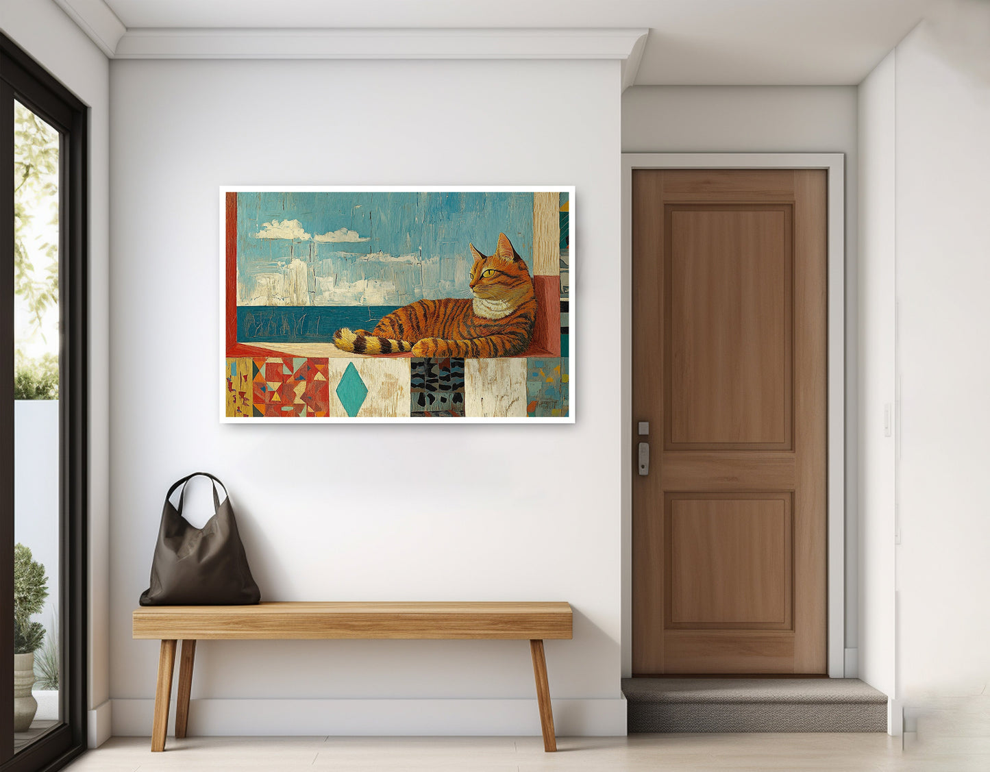 Orange Cat Ocean View Caribbean wall art home decor view